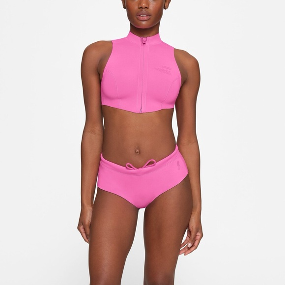 Sport Swim Mock Neck Top - Pink/Taffy BNWT - Picture 2 of 4